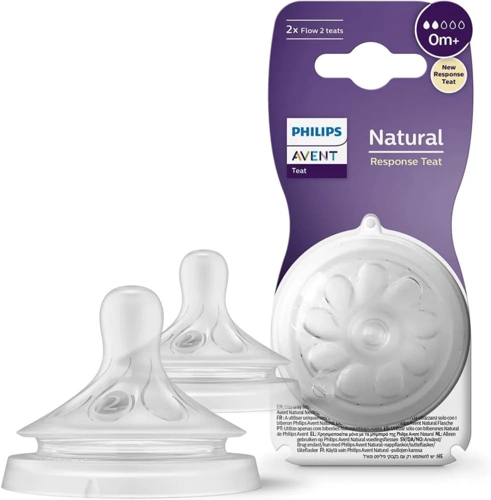 Philips Avent Natural Nipples 2-Pack for Newborns +0 Months