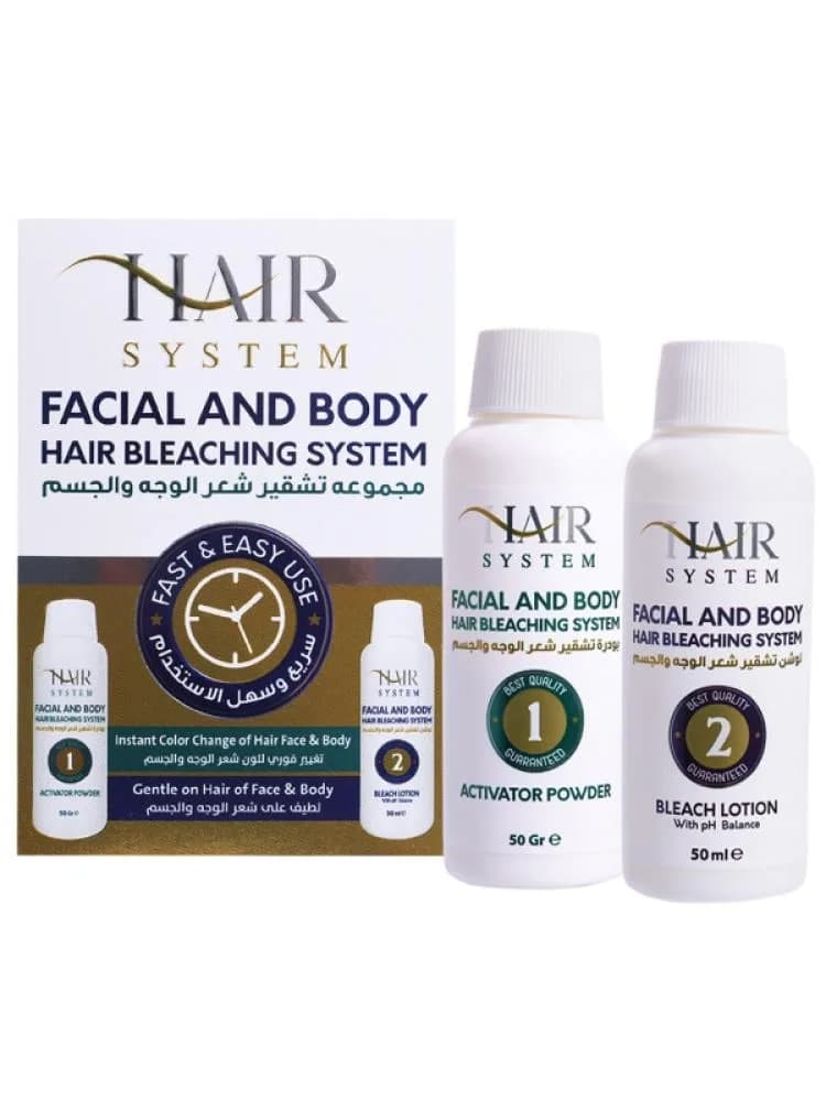 Hair System - Facial and Body Hair Whitening Kit