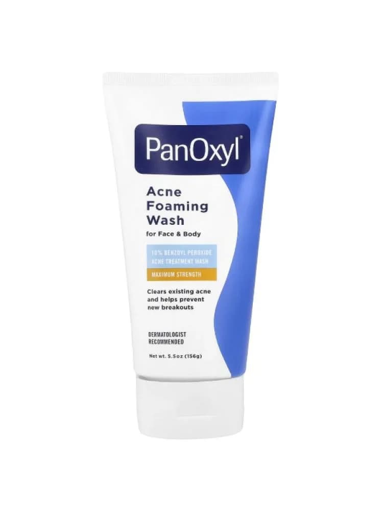 Panoxyl Foaming Acne Treatment Wash, Maximum Strength with 10% Benzoyl Peroxide, 156g