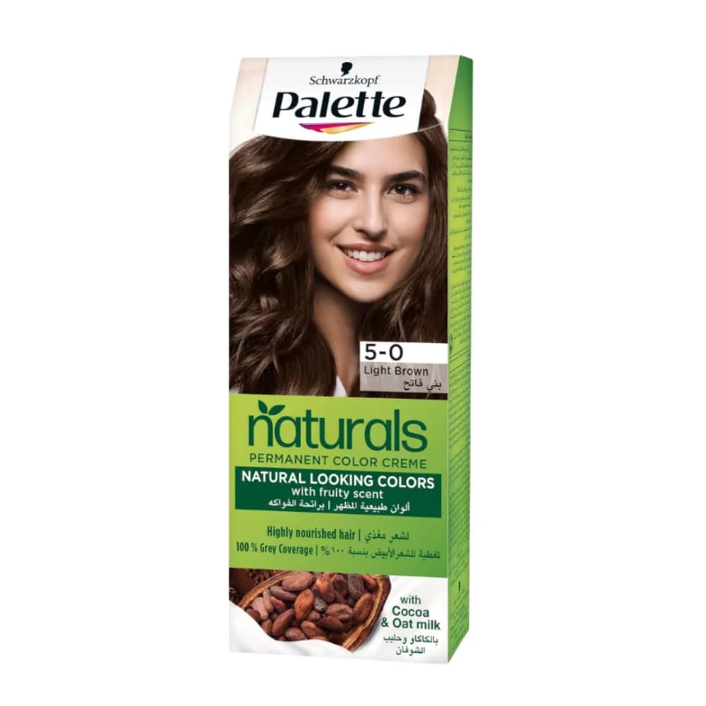 Palette Light Brown Hair Dye 0-5 with Cocoa and Oat Milk