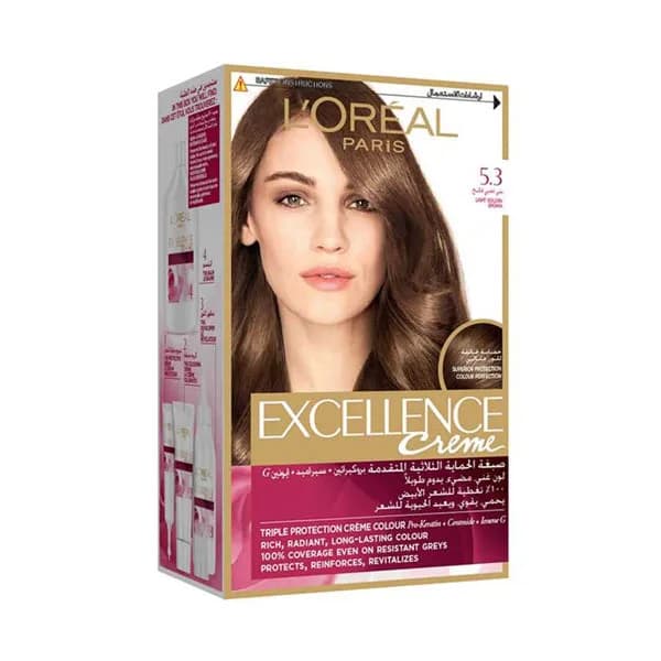 L'Oréal Excellence Hair Color Light Golden Brown Blonde 5.3