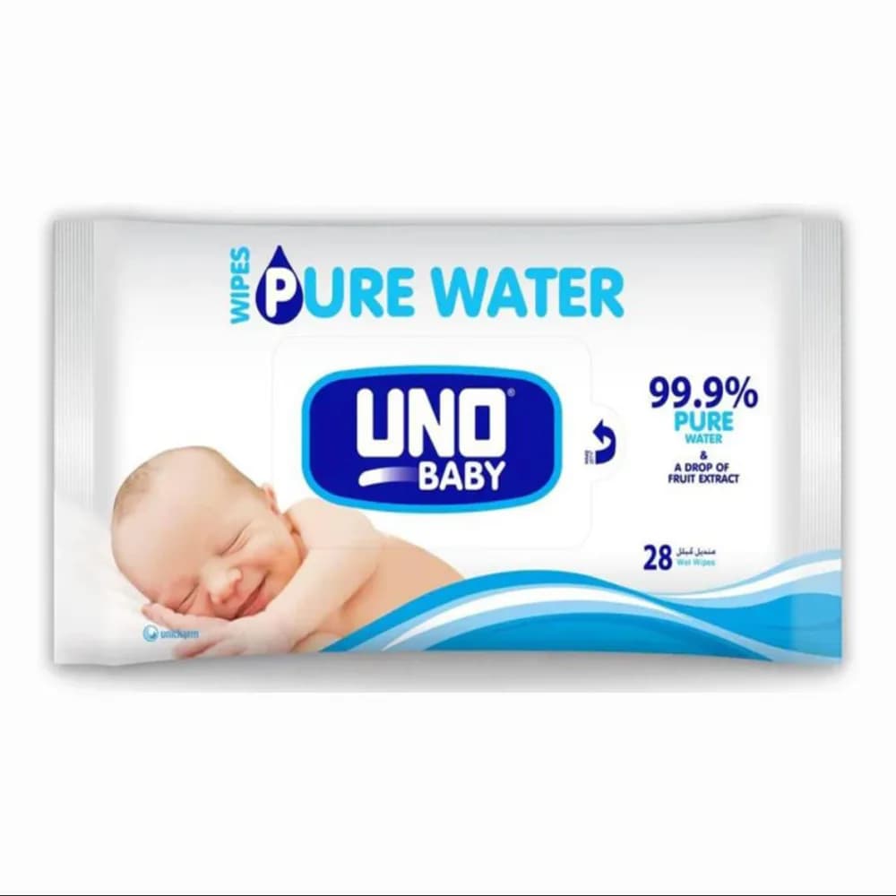 Uno Baby Pure Water Wet Wipes for Babies - 28 Wipes
