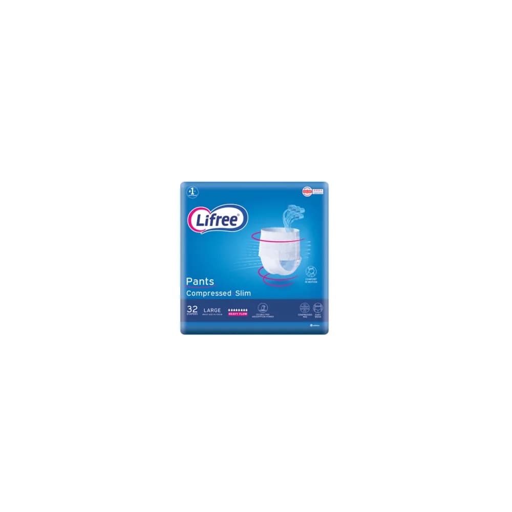 Lifery Adult Diapers, Large Size, 32 Diapers