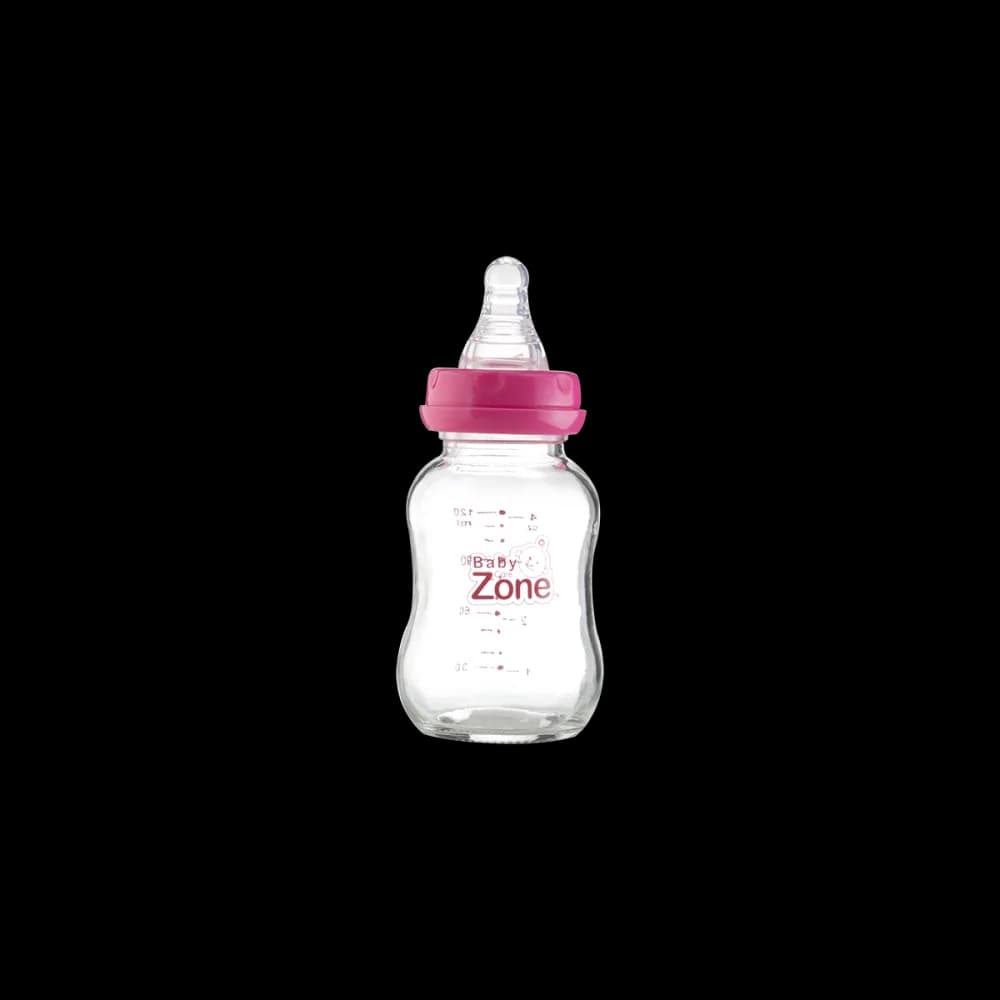 Baby Zone Baby Milk Bottle, Glass, 120ml
