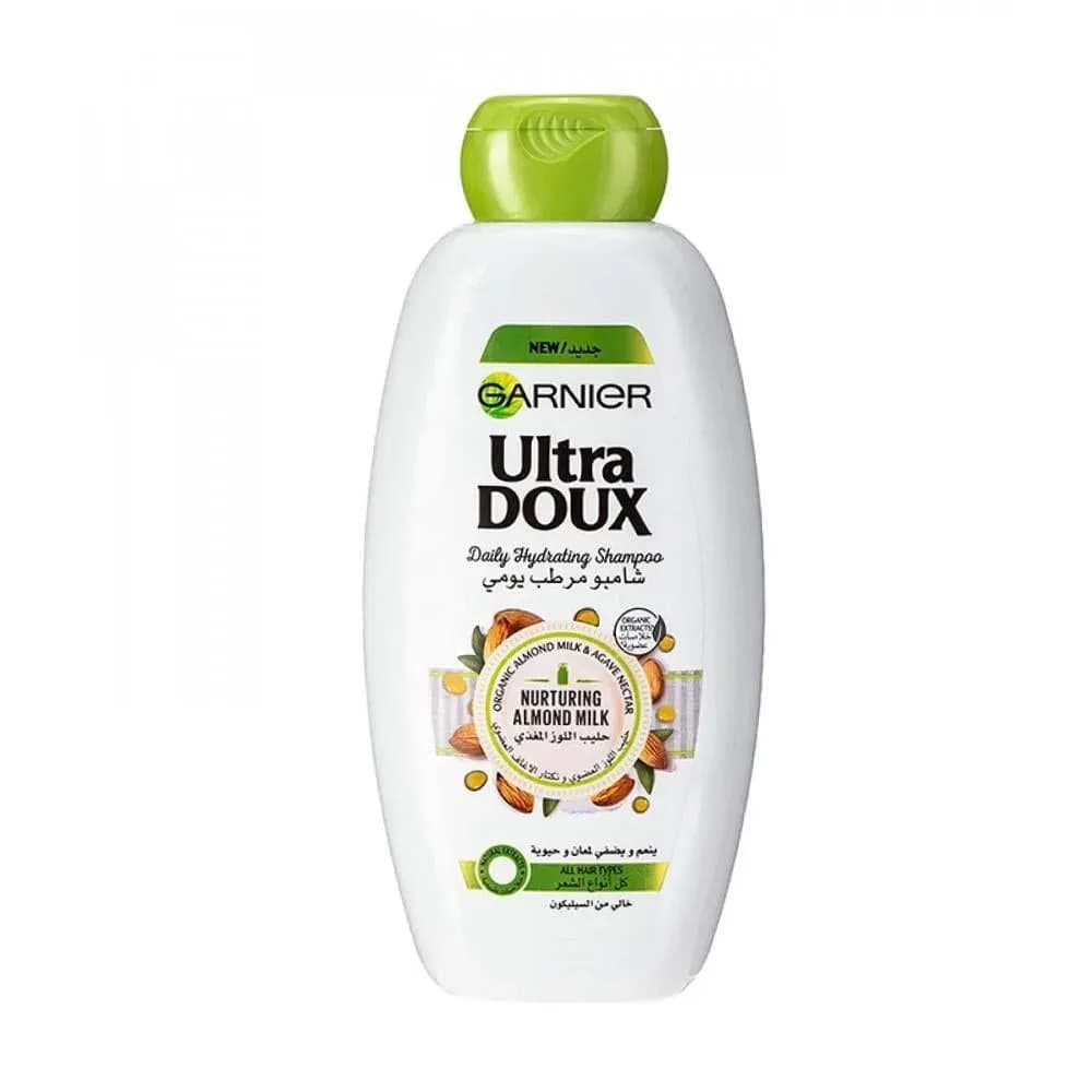 Garnier Ultra Doux Moisturizing Shampoo with Almond Milk - 600ml