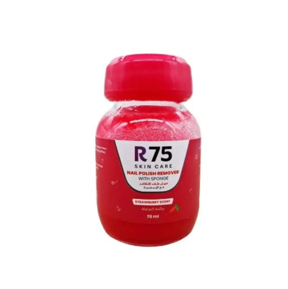Nail polish remover with sponge, strawberry scent, 180g, R75