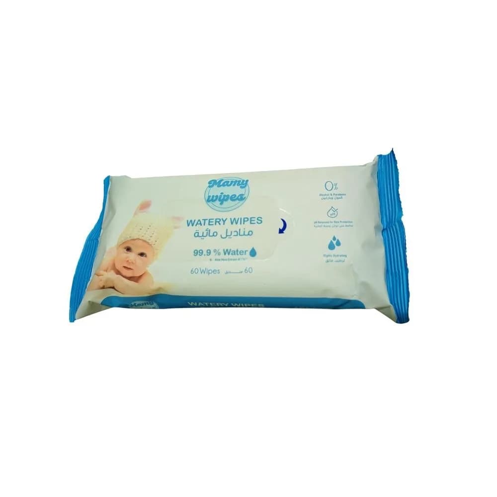 Mami Baby Wipes 99.9%, 60 wipes