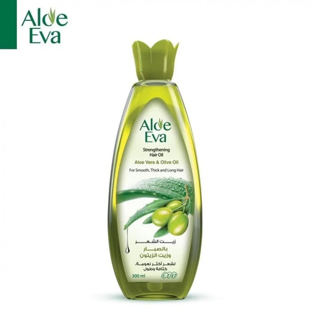 Eva Hair Oil with Aloe Vera and Olive Oil for Treating Hair Loss and Smoothing Hair - 300ml