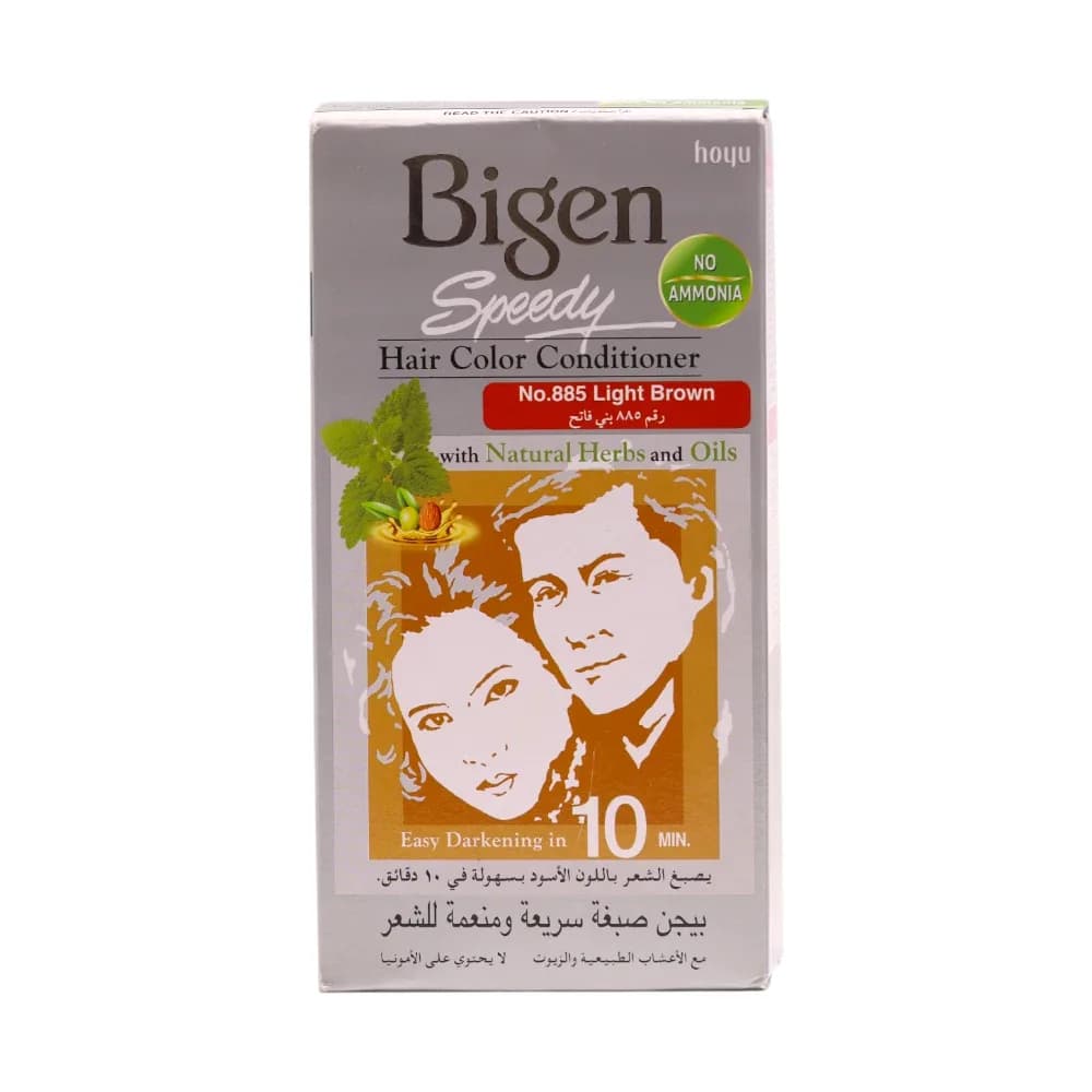 Bigen Speedy Hair Dye and Conditioner, Light Brown No. 885 - Unisex - 80g