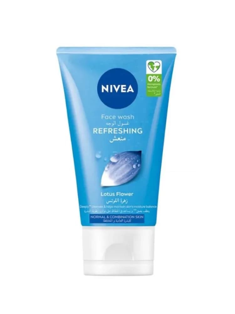NIVEA Refreshing Facial Wash for Normal Skin with Lotus Flower Extract - 150ml