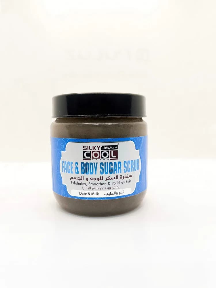 Sugar scrub for the face and body with dates and milk