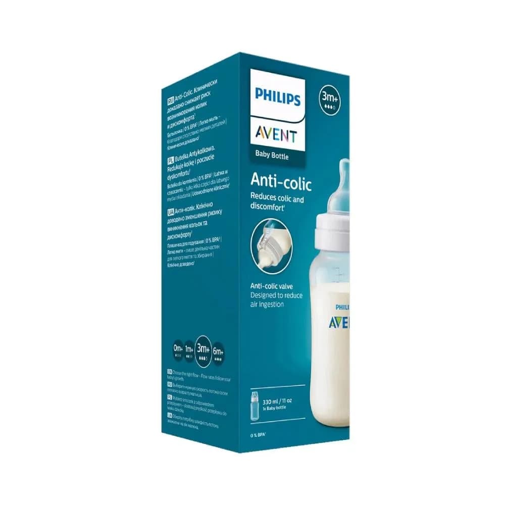 Philips Avent Anti-Colic Plastic Baby Bottle (3 months and above) SCY106/01 - 330ml