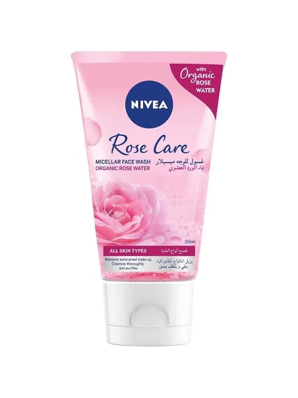 Nivea - Micellar Face Wash with Organic Rose Water for All Skin Types, 150 ml