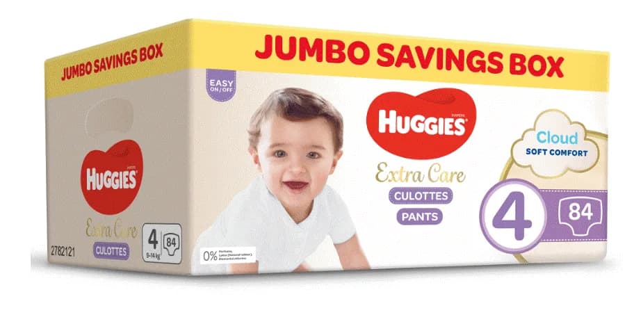 Huggies Panties Extra Care No. 4 Carton of 84 Pieces