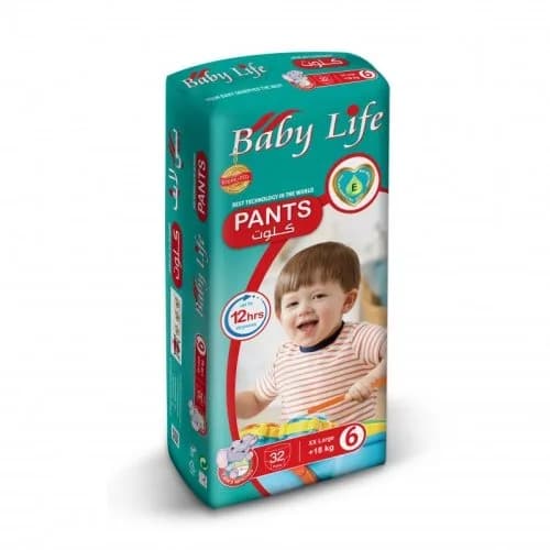 Baby Life Training Pants Size 6 for 18+ kg, 32 count