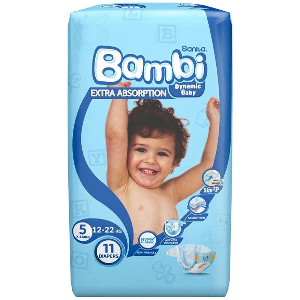 Bambi size (5) small pack 11 diapers