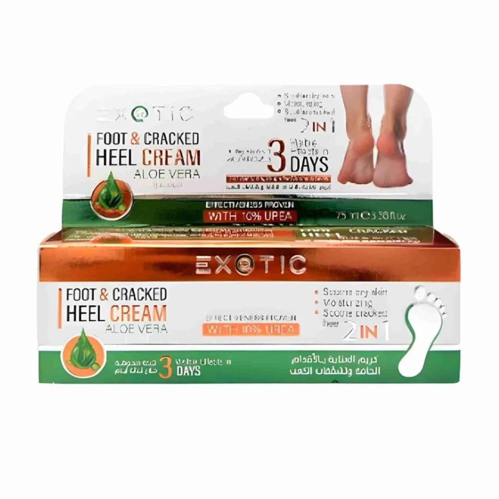 Exotic 2-in-1 Foot Crack and Dryness Care Cream with Aloe Vera - 75ml