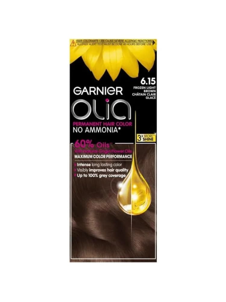 Garnier Olia Permanent Hair Color - Ammonia-Free - Shade 6.15 Light Icy Brown