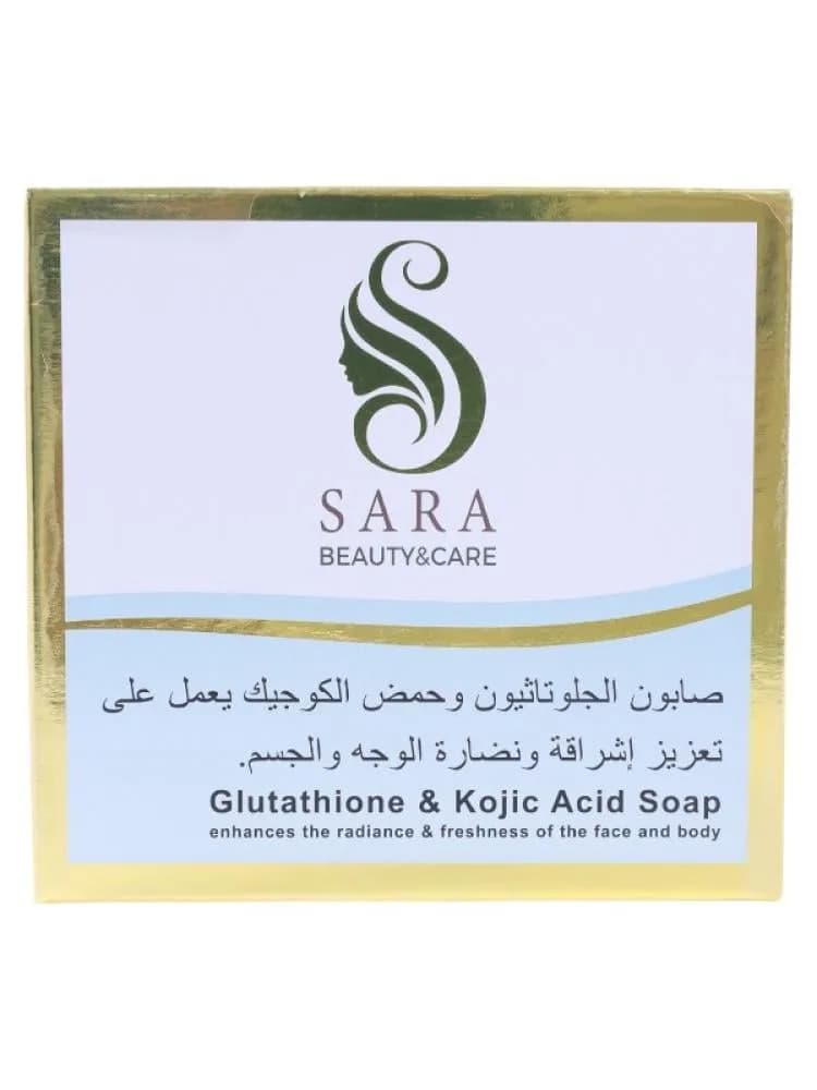 Sarah Beauty Glutathione and Kojic Acid Soap for face, body, and sensitive area lightening, 150g