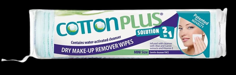 Cotton Plus Aloe Vera Water Makeup Remover Cotton, 80 Pieces