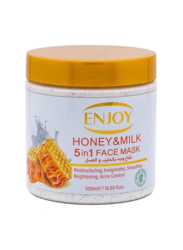 Enjoy the 5-in-1 Honey and Milk Face Mask, 500ml