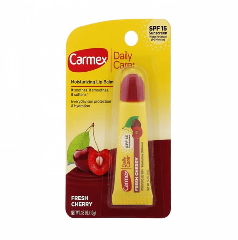 Carmex Lip Balm with SPF15, Refreshing Cherry Flavor - 10g