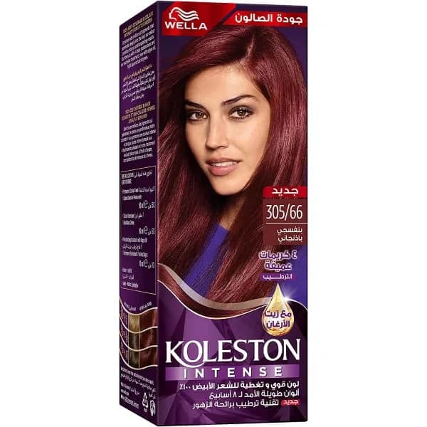 Wella Koleston Maxi Hair Dye, Aubergine Purple 305/66