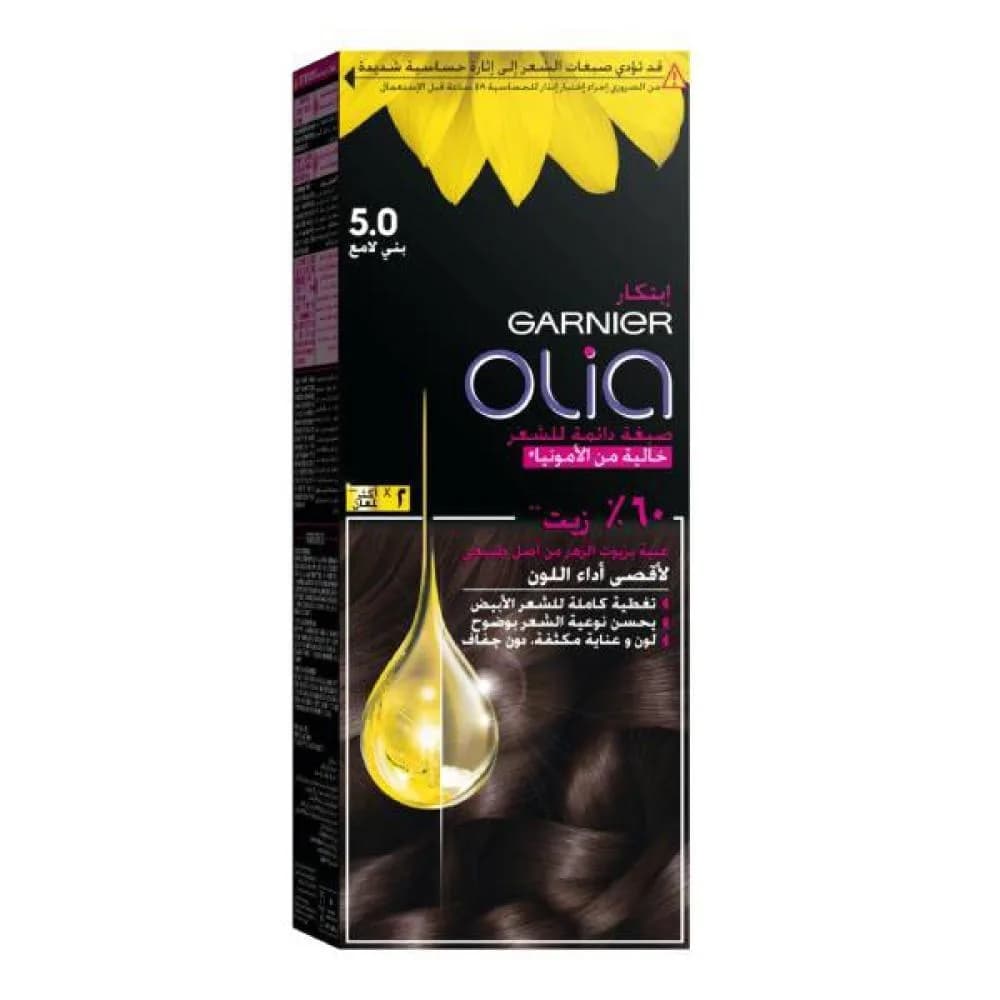 Garnier Olia Ammonia-Free Hair Color, Shimmery Brown - 5.0