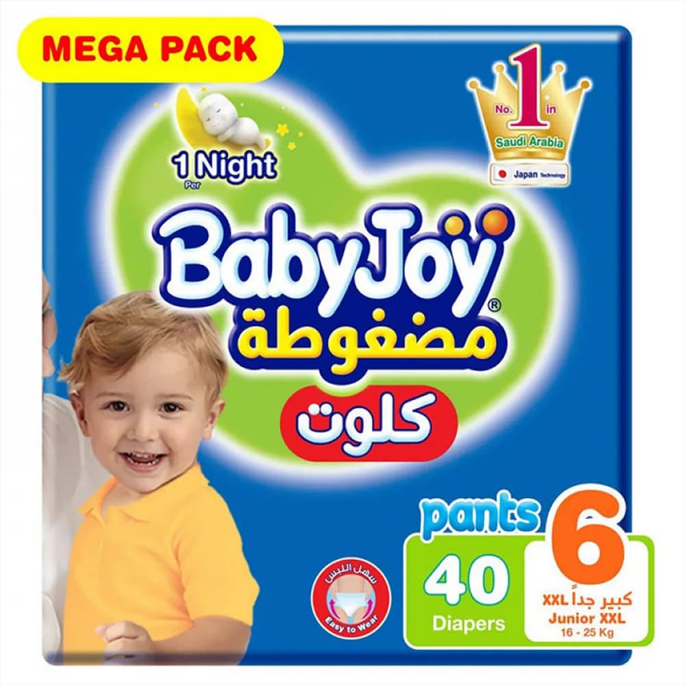 Baby Joy Compressed Pants Size 6 Pack of 40 Diapers