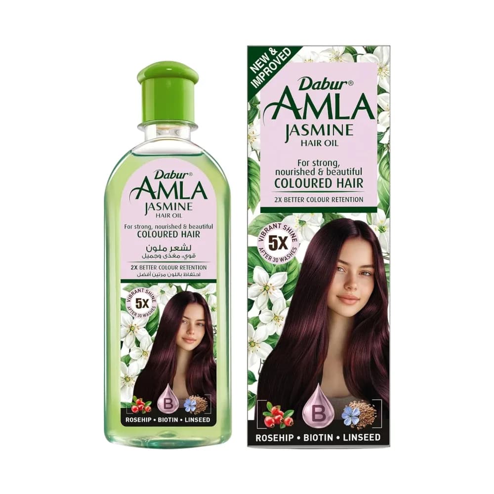 Dabur Amla Jasmine Hair Oil with Rosehip and Flaxseed - 300ml